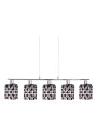 Lampa wisząca Royal 5xG9 chromowy, kryształki czarne 80 cm