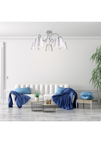 Lampa wisząca Luk 5xE14 chromowy 70 cm - zdjęcie produktu 1