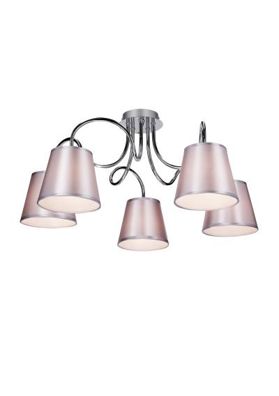 Lampa wisząca Luk 5xE14 chromowy 70 cm - zdjęcie produktu 5