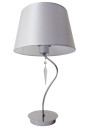 Lampa stołowa Ansa 1xE27 chromowy, abażur biały 28 cm