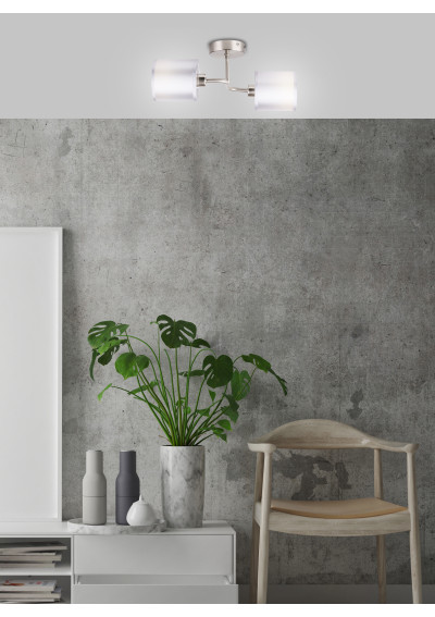 Sax wall light 2xE14 satin nickel 36 cm - product image 1