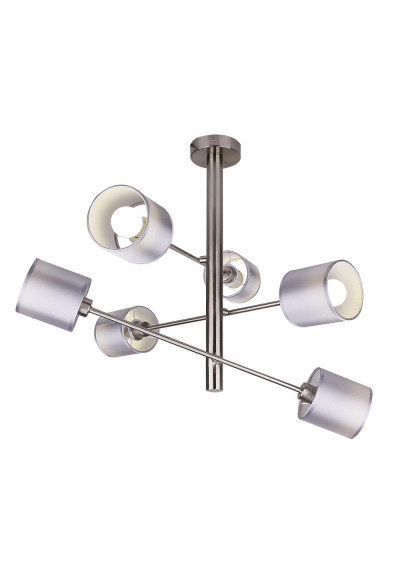 Lampa wisząca Sax 6xE14 satyna nikiel 66 cm