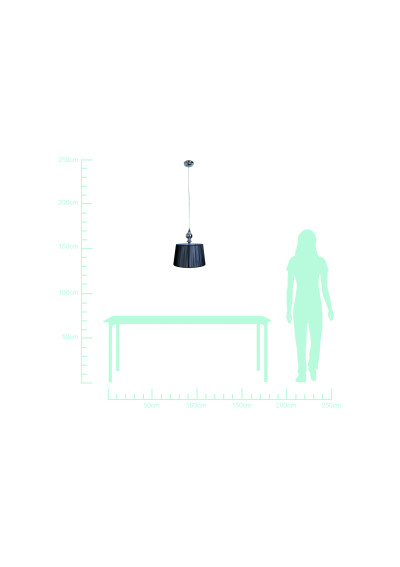 Gillenia pendant light 1xE27 black 35 cm