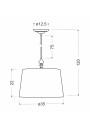Gillenia pendant light 1xE27 black 35 cm - product dimensions