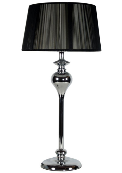 Gillenia table lamp 1xE27 chromee, abażur black 30 cm