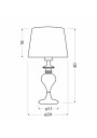 Gillenia table lamp 1xE27 silver 24 cm - product dimensions