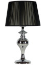 Lampa stołowa Gillenia 1xE27 chromowy, abażur czarny 24 cm