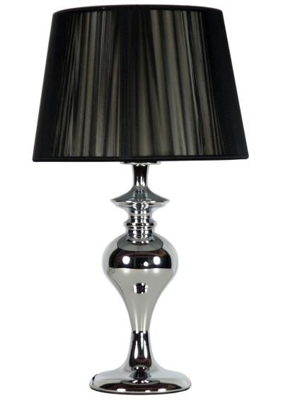 Gillenia table lamp 1xE27 chromee, abażur black 24 cm