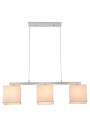 Boho pendant light 3xE27 white, abażur beige 85 cm