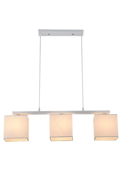Lampa wisząca Boho 3xE27 biały, abażur beżowy 85 cm