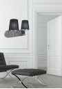 Lampa ścienna Milonga 2xE27 satynowy, abażur czarny 40 cm - zdjęcie produktu 1