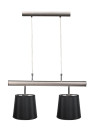 Milonga pendant light 2xE27 satynowy, abażur black 60 cm