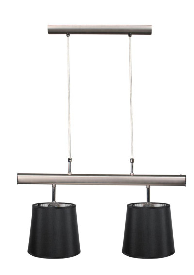 Milonga pendant light 2xE27 satynowy, abażur black 60 cm