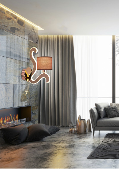 Lampa ścienna Ambrosia 40 W LED 2800 K miedziany 10 cm - zdjęcie produktu 1
