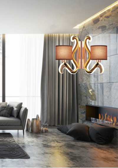 Ambrosia wall light 40 W LED 2800 K copper 35 cm - product image 1