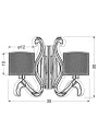 Lampa ścienna Ambrosia 40 W LED 2800 K miedziany 35 cm - wymiary produktu