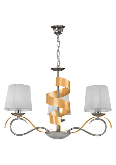 Lampa wisząca Denis 3xE14 chromowy + złoty 68 cm