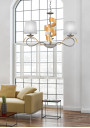 Denis pendant light 3xE14 chromee / gold 68 cm - product image 1