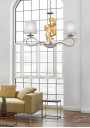 Lampa wisząca Denis 3xE14 chromowy + złoty 68 cm - zdjęcie produktu 2