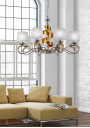 Denis pendant light 8xE14 chromee / gold 80 cm - product image 2