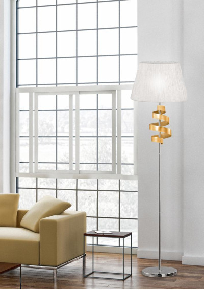 Denis floor lamp 1xE27 chromee / gold 168 cm - product image 2