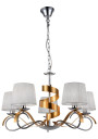 Denis pendant light 5xE14 chromee / gold 68 cm