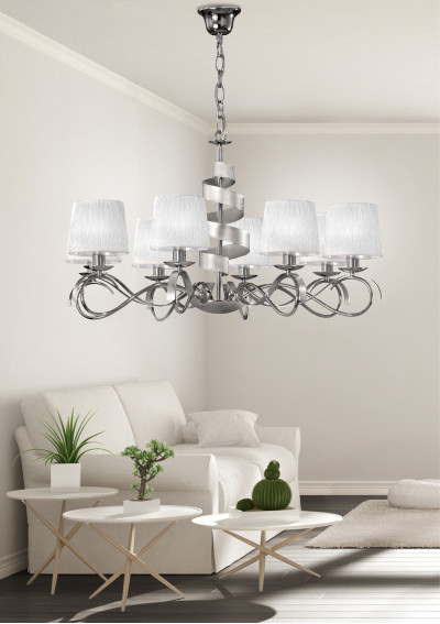 Denis pendant light 8xE14 chromee 80 cm - product image 1
