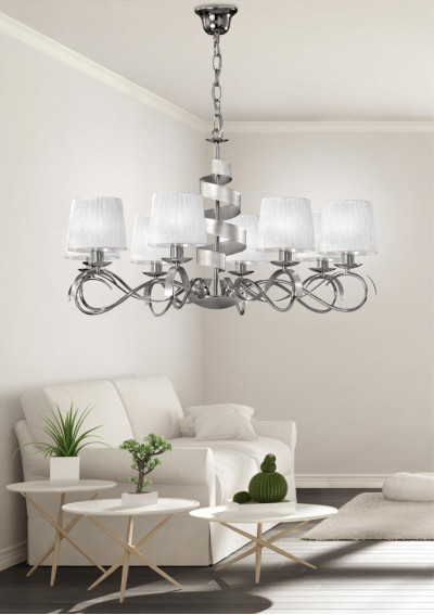 Denis pendant light 8xE14 chromee 80 cm - product image 2