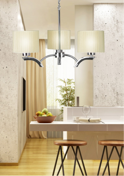 Lampa wisząca Draga 3xE27 kremowy 58 cm - zdjęcie produktu 1