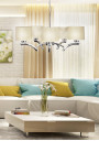Lampa wisząca Draga 5xE27 kremowy 58 cm - zdjęcie produktu 1