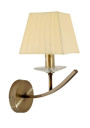 Valencia wall light 1xE14 patynowy, abażur żółty 15 cm