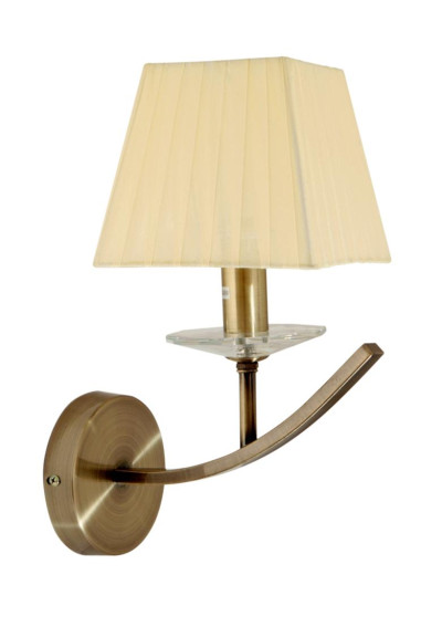 Valencia wall light 1xE14 patynowy, abażur żółty 15 cm