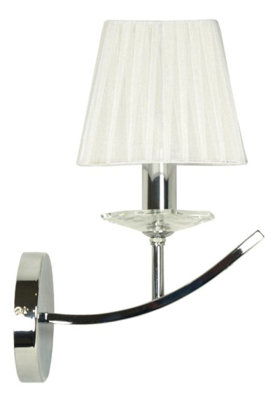 Valencia wall light 1xE14 chromee, abażur white 15 cm
