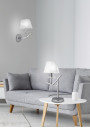 Lampa ścienna Valencia 1xE14 chromowy, abażur biały 15 cm - zdjęcie produktu 2