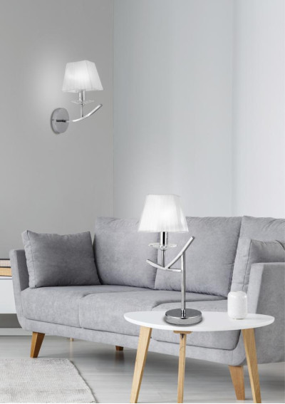 Valencia wall light 1xE14 chromee, abażur white 15 cm - product image 2