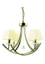 Lampa wisząca Valencia 4xE14 patynowy, abażur żółty 70 cm