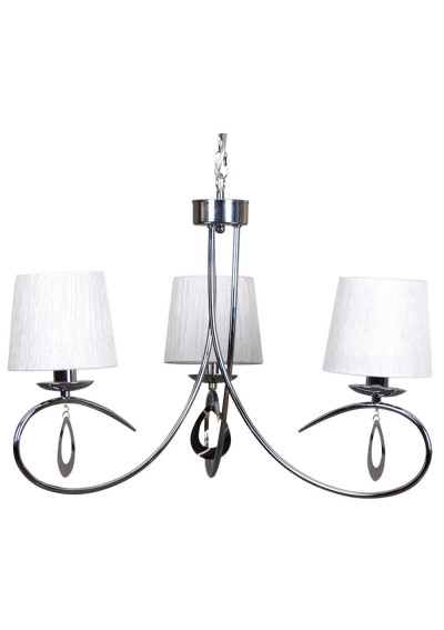 Arnika pendant light 3xE14 chromee / white 66 cm