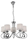 Lampa wisząca Arnika 5xE14 chromowy + biały 72 cm