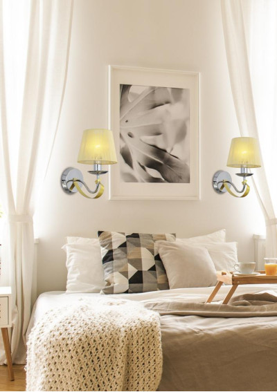 Lampa ścienna Diva 1xE14 chromowy + złoty 15 cm - zdjęcie produktu 2