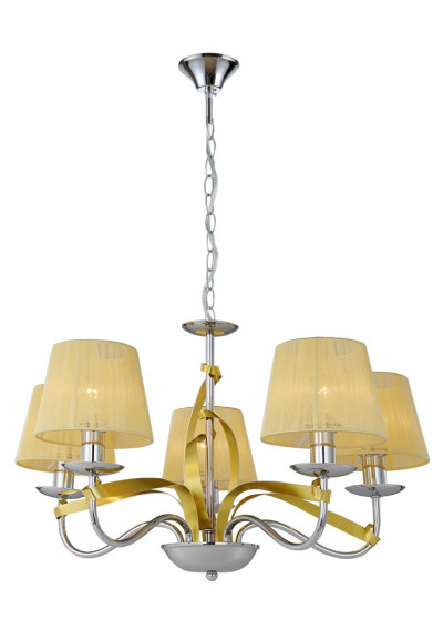 Diva pendant light 5xE14 chromee / gold 60 cm