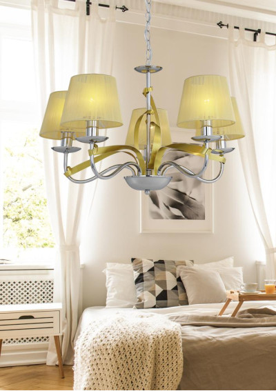 Diva pendant light 5xE14 chromee / gold 60 cm - product image 2
