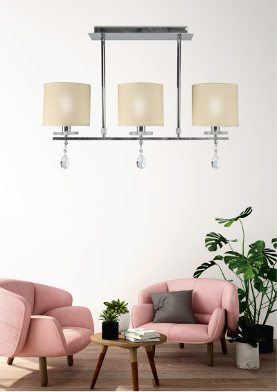 Estera pendant light 3xE14 chromee 62 cm - product image 1