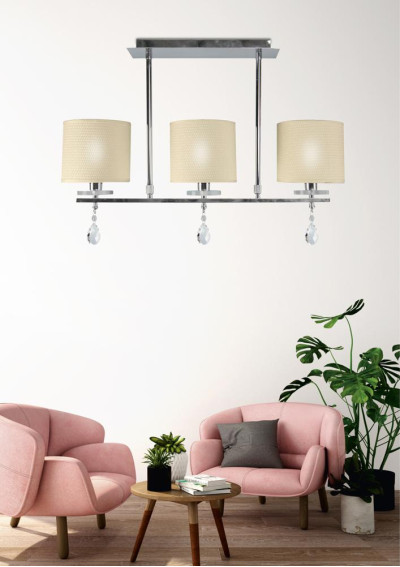 Estera pendant light 3xE14 chromee 62 cm - product image 2