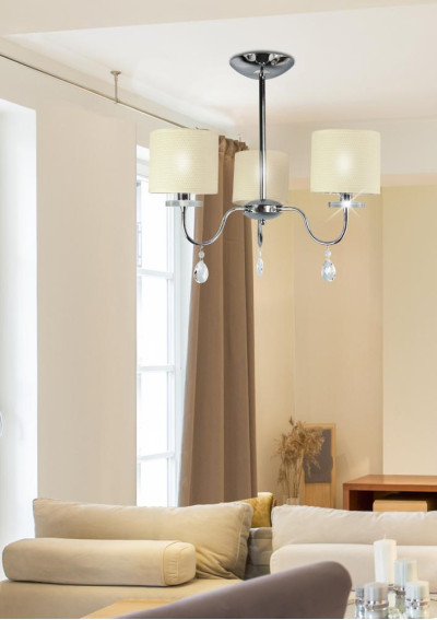Lampa wisząca Estera 3xE14 chromowy 58 cm - zdjęcie produktu 2