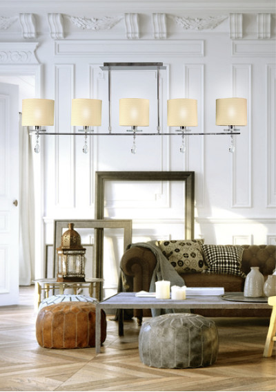 Lampa wisząca Estera 5xE14 chromowy 112 cm - zdjęcie produktu 1