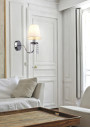 Ruti wall light 1xE14 chromee / beige 13 cm - product image 2