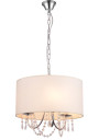 Ruti pendant light 3xE14 chromee / beige 40 cm