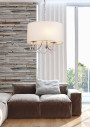 Lampa wisząca Ruti 3xE14 chromowy + beżowy 40 cm - zdjęcie produktu 1