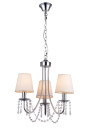 Ruti pendant light 3xE14 chromee / beige 50 cm