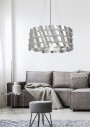 Smile pendant light 1xE27 silver 35 cm - product image 1